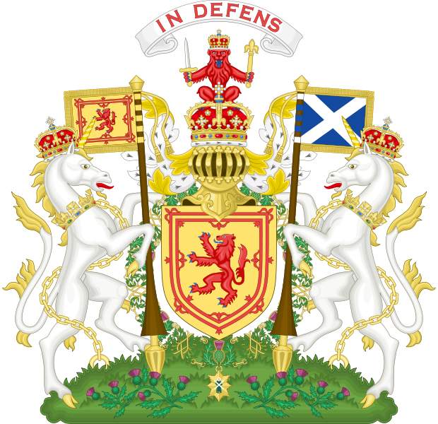 The royal coat of arms of Scotland